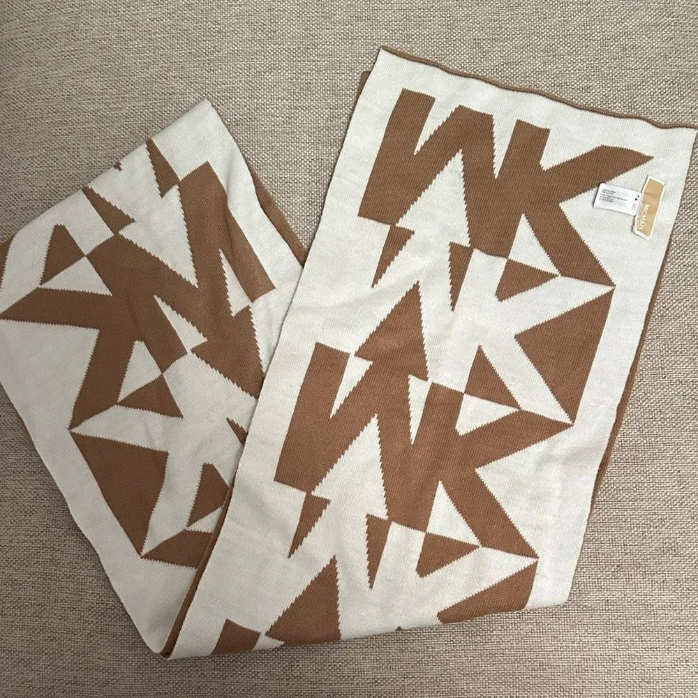 Michael Kors Scarf in Brown and Cream